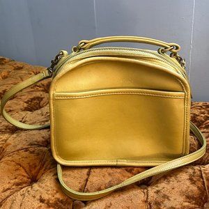 RARE Vintage Coach Light Lime Green Lunchbox Purse